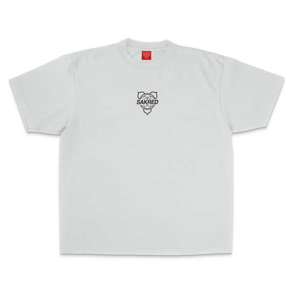 White Logo Tee